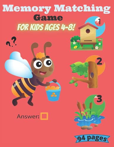 Memory Matching Game for kids ages 4-8!: A Memory Game Matching with more Than 90 pages for Children