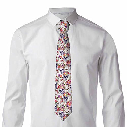 Men's Ties Novelty Tie Necktie for Men Teen Boys Multicolor Tie Party Holiday Thanksgiving Christmas - color: Human Skulls