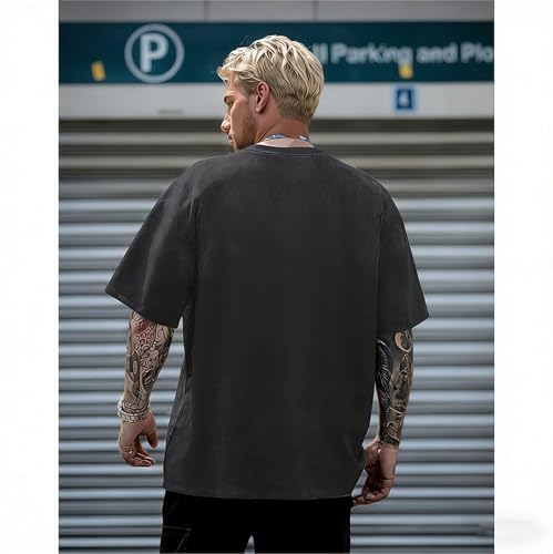 Christian Shirts for Men The Way The Truth The Life Shirt Jesus God Cross Bible Verse Oversized Washed Graphic Tees - color: Black, size: Large