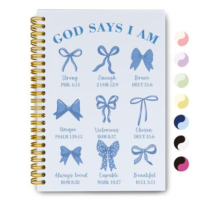 Christian Blue Journal Notebook,Bible Study Journal for Women - color: Blue