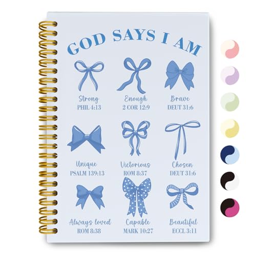 Christian Blue Journal Notebook,Bible Study Journal for Women - color: Blue