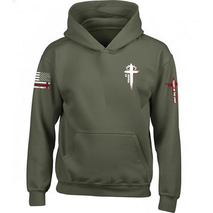Custom Christian Hoodies for Men Women Faith Cross Jesus Hoodie Bible Religious Gifts Personalized Christmas - color: Military Green, size: Small