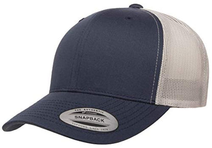 Yupoong Yp Classics Retro Trucker Cap - color: Navy/Silver, size: One Size, style: Single