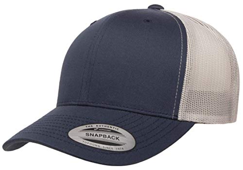 Yupoong Yp Classics Retro Trucker Cap - color: Navy/Silver, size: One Size, style: Single