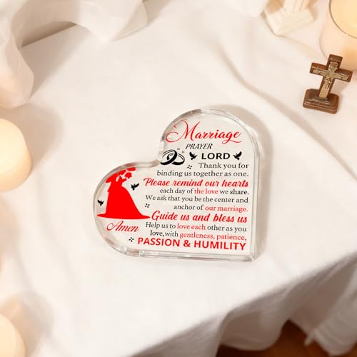 Newly Wed Gifts for The Couple 2026 Marriage Prayer Gifts Acrylic Decor