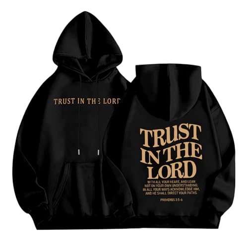 Christian Hoodies for Men Religious Faith Jesus Hoodie - color: Black02, size: X-Large