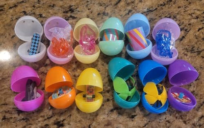 Fun Express 2 1/2" Bulk Toy-Filled Plastic Surprise Eggs (200 Pc.) - Animal Theme Party Favors, Classroom Giveaways, Carnival Prizes, and Goodie Bag Fillers for Kids