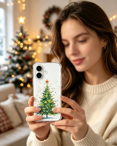 Watercolor Christmas Tree Case Compatible with iPhone 17 - color: Christmas Tree