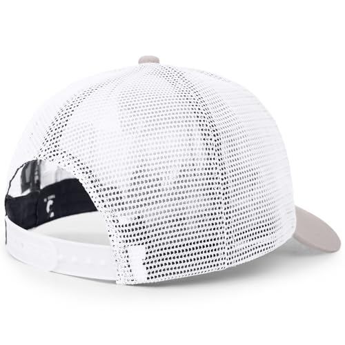 Faith Over Fear Christian Hats for Men Women, American Flag Trucker Hat, Religious Gifts for Thanksgiving Christmas - color: Beige