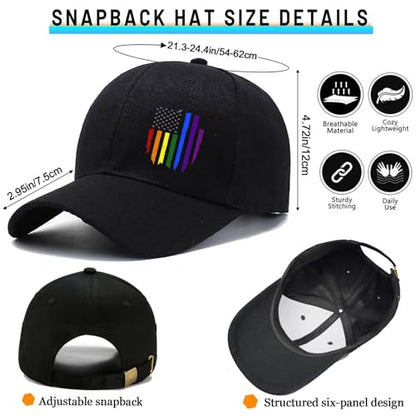 Baseball Cap for Men Cotton Black Baseball Hat for Mens Snapback Hats Trucker Dad Hat Snap Back Flat Bill Men's Caps - color: Tricolor Flag
