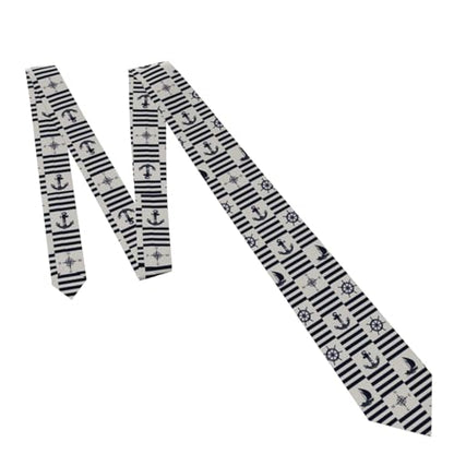 Men's Neckties, Novelty Printed Skinny Tie for Work Casual Party - color: Anchor