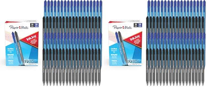 Paper Mate InkJoy 100RT Ballpoint Pens,Medium Point (1.0mm),Black & Blue Ink,- Bulk Pack for School,Home,Office,College,Note-Taking,72 Count (Pack of 2) - size: 72 Count (Pack of 2)