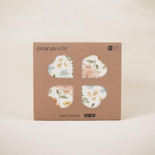 Fleece Baby Blankets for Girls & Boys, Infant Toddler Blanket - color: Pinkish-orange Floral