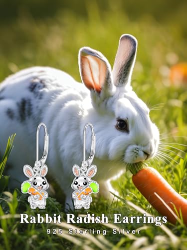 Dorunmo 925 Sterling Silver Dangle Drop Earrings for Women Holiday Earrings Hypoallergenic Halloween Christmas Jewelry Festival Gifts for Women - style: Easter-Bunny-01