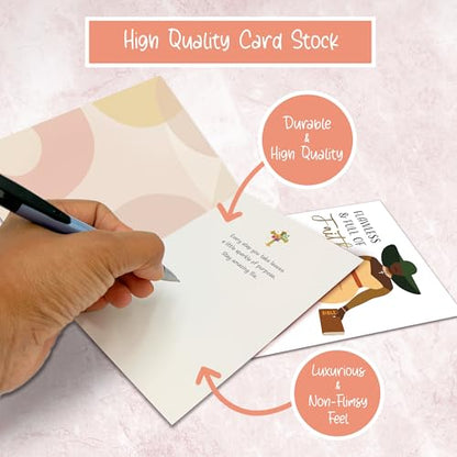 African American Greeting Cards Assortment Box – 18 Cards with Envelopes, Birthday, Friendship & Thank You Notes – Gift for Women - style: Assortment 860