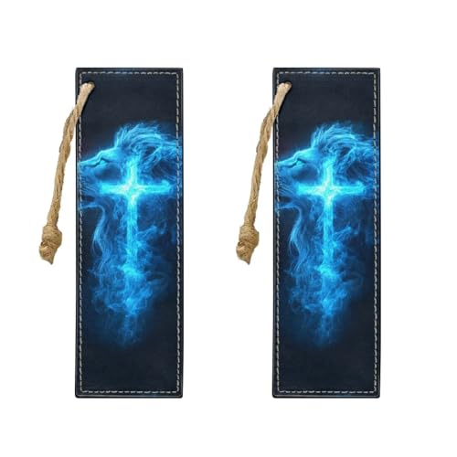 Personalized Bookmark, Bookmark for Book Lovers Abstract Blue Cross Bookmarks for Reading Lovers - color: Blue Cross