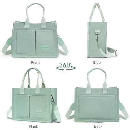 LHMTQVK Canvas Tote Bag for Women, Work & Bible Study Handbag - color: Green