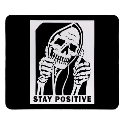 hold fizz Funny Skull Mouse Pad for Desk, Small Cool Skeleton Inspirational Mouse Pad, Stay Positive, Small Gaming Mousepad for Desk, Laptop, Computer, Office, 9.5x7.9 Inch - color: Funny Skull