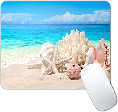Sand Beach Mouse Pad,Cute Mouse pad,Custom Small Mouse Pads with Designs,Portable Office Non-Slip Rubber Base Wireless Mouse Pad for Laptop - color: S302