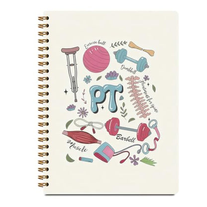 PT Physical Therapy Gifts Spiral Notebook, Physical Therapist Gifts - color: Physical Therapy