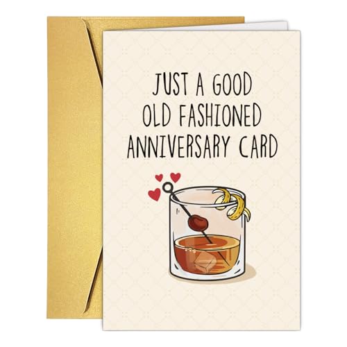 Funny Old Fashion Anniversary Card for Husband Boyfriend Fiance Partner, Humorous Wedding Anniversary Card Gift from Husband Boyfriend from Wife Girlfriend. - color: #5