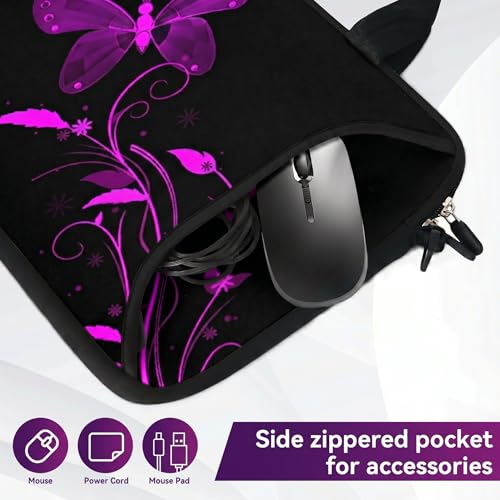 RICHEN 10 inch Messenger Bag Carrying Case Sleeve with Handle Accessory Pocket Fits 7 to 10-Inch Laptop/Notebook/ebooks/Kids Pad (7-10.2 inch, Nice Butterfly) - color: Nice Butterfly, size: 7-10.2 inch