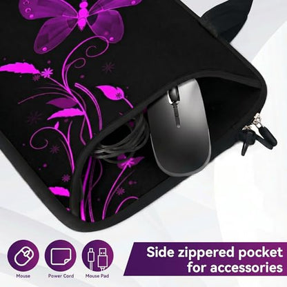 RICHEN 10 inch Messenger Bag Carrying Case Sleeve with Handle Accessory Pocket Fits 7 to 10-Inch Laptop/Notebook/ebooks/Kids Pad (7-10.2 inch, Nice Butterfly) - color: Nice Butterfly, size: 7-10.2 inch
