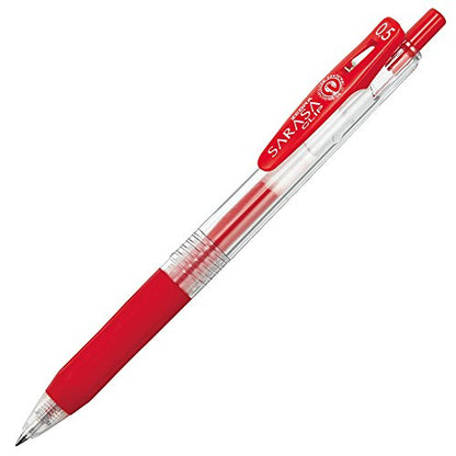 Zebra Pen SARASA Clip Retractable Gel Pen, Red Ink, 0.5mm, 12-Pack - color: Red