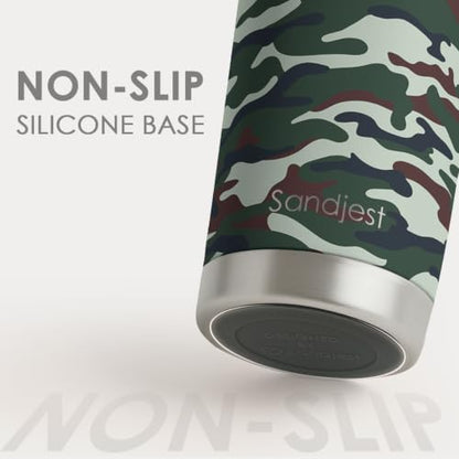 SANDJEST Camo Tumbler 20oz Stainless Steel Double Wall Insulated, Travel Coffee Cup Camouflage Gifts for Men Women, Hunting Lovers, Birthday Christmas - color: Camouflage 1