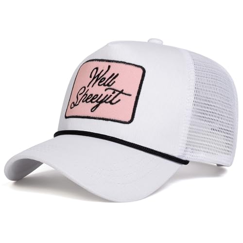 Trendy Embroidered Baseball Cap for Men & Women, Adjustable Snapback Hat for Casual Wear - color: White