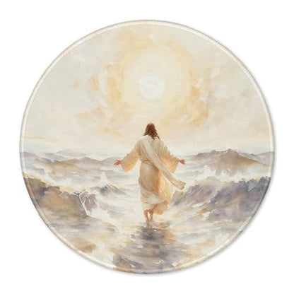 Golden Christian Jesus Walking on The Water Mouse Pad 7.9x7.9 Inch, Christian Jesus Gifts Mouse Pads Mousepad for Desk Office Computers Laptop, Religious Office Supplies Desk Accessories - color: Cute Sloth 29B