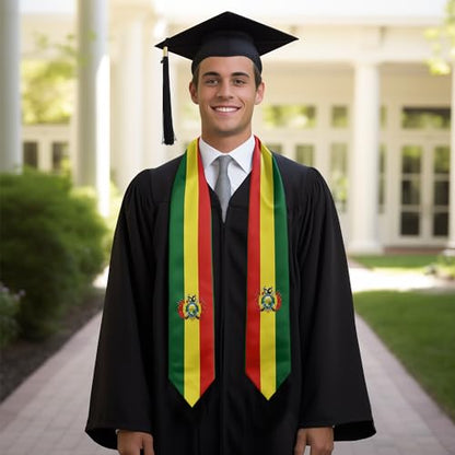Graduation Flag Stole Sash Scarf Day Gifts - color: Bolivia Flag