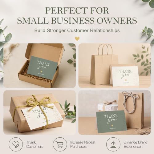 30-pack Thank You Cards Bulk with Envelopes & Stickers, Blank Note Cards