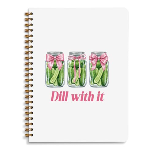Funny Pickles Journaling Notebook, Pickle Lovers Gifts Journals for Writing - color: Dill with it Pickles
