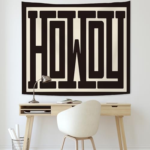 KAIOUS Western Howdy Wall Hanging Tapestry, 50x58 - color: Howdy, size: 58"L x 50"W