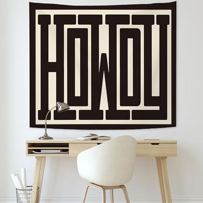 KAIOUS Western Howdy Wall Hanging Tapestry, 50x58 - color: Howdy, size: 58"L x 50"W
