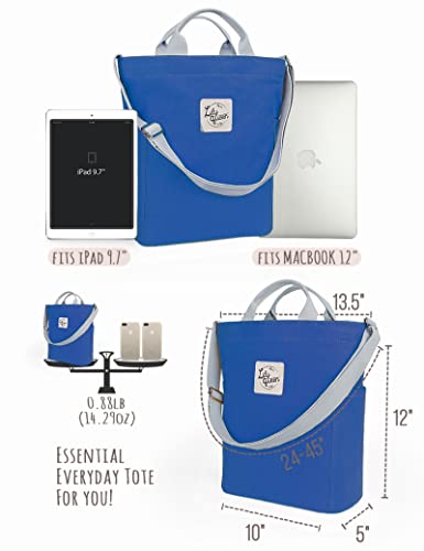 Lily queen Women Canvas Tote Handbags Casual Shoulder Work Bag Crossbody - color: Royal Blue