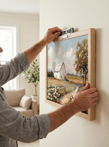 LBTZEVIR Framed Barn Windmill Poster Print Farmhouse Wall Art 16x12 in - color: Barn Windmill, size: 16"L x 12"W