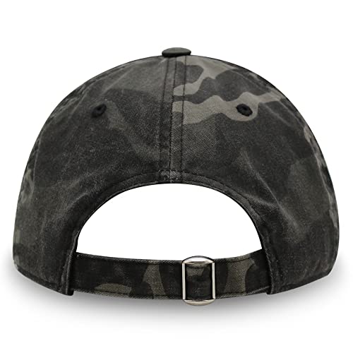 JPAK Heart and Cross Premium Dad Hat Embroidered Cotton Baseball Cap Christian Faith - color: Black Camo