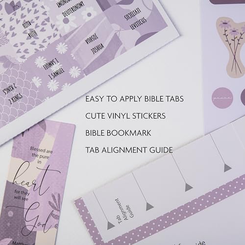 DiverseBee Laminated Bible Tabs for Women and Men (Amethyst) - color: Amethyst