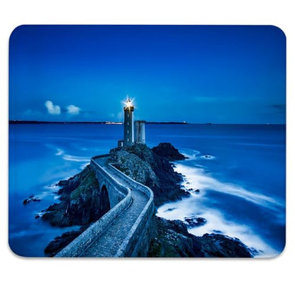 Coastal Lighthouse Blue Ocean Scenery Mouse Pad, Cute Durable Desk Mat - color: Color_DE0007XX