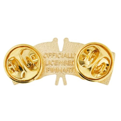 PinMart Officially Licensed U.S.M.C. Lapel Pin - Gold Color Plated Enamel - color: U.S. and U.S.M.C. Flag Gold Plated, size: 10 Pack