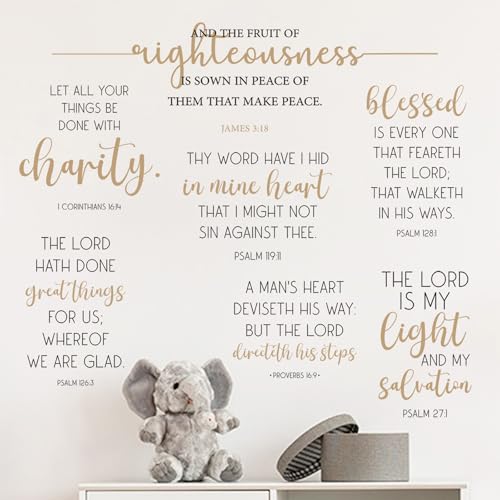 BBTO Bible Verse Stickers Peel & Stick,the Lord is My Light - style: The Lord Is My Light