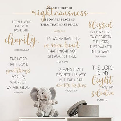 BBTO Bible Verse Stickers Peel & Stick,the Lord is My Light - style: The Lord Is My Light