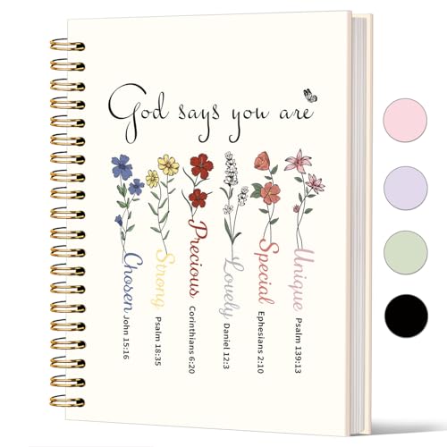 Lacama Bible Journal for Women A5，Christian Gifts for Women - color: God Says You Are-5