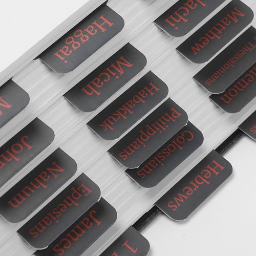 Mr. Pen- Laminated Bible Tabs, 75 pcs, Easy-to-Read & Apply - color: Cool Gray