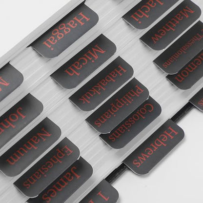 Mr. Pen- Laminated Bible Tabs, 75 pcs, Easy-to-Read & Apply - color: Cool Gray