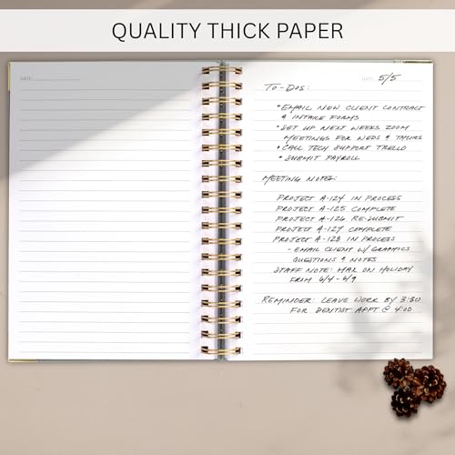 Aesthetic Thick Spiral Notebook Journal For Women in B5 - Linen Hardcover - color: Sage Green, size: B5