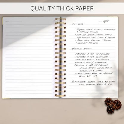Aesthetic Thick Spiral Notebook Journal For Women in B5 - Linen Hardcover - color: Sage Green, size: B5