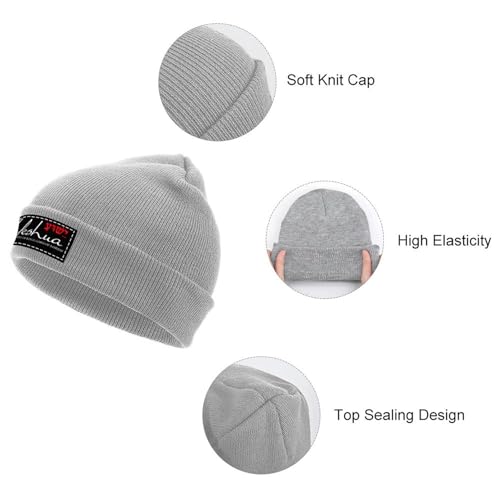 Yeshua Jesus Christian Beanie Hat Warm Winter Skull Caps Knit Slouchy Beanies for Outdoor - color: Light Gray-03